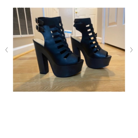 Black platform high heel sandals - Picture 5 of 5